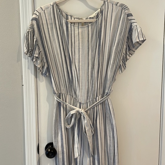 June & Hudson Mixed Stripe Open Back Jumpsuit - Picture 4 of 9